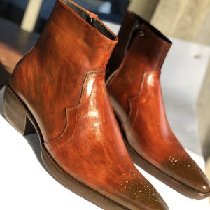 Leather boots
